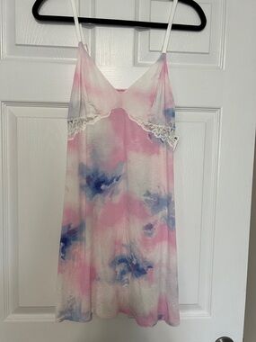 I.N.C  Tie-Dye Lace Trim chemise